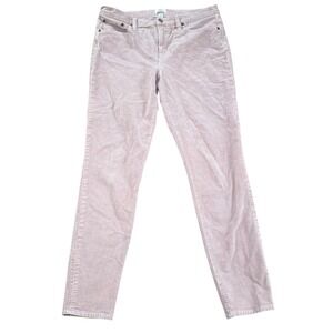 J Crew 9 High‎ Rise Toothpick Corduroy Pants Dusty Rose 32T Preppy Classic Event